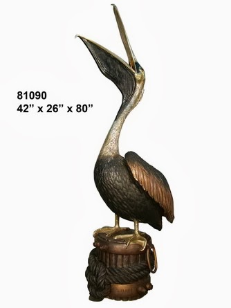 Bronze Standing Pelican  Bronze Standing Pelican